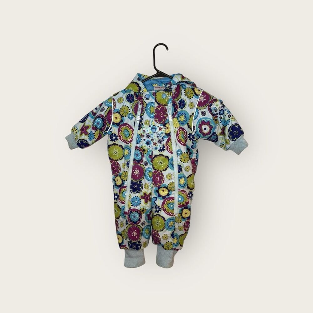 Hanna Anderson Floral Quilted Snowsuit Size 18-24‎ Months